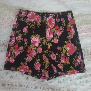 PacSun Kirra High Waist Floral Shorts